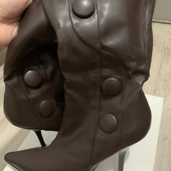 Macee Point Toe Stiletto Heeled Mid Calf Boots - Picture 3 of 6